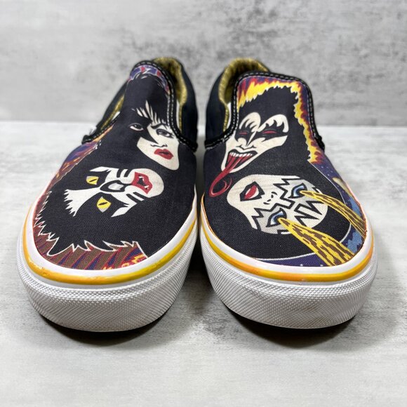 Vans Kiss Rock and Roll Over Slip on Sneakers - Men's Size 8 / Women's 9.5 - Picture 2 of 10